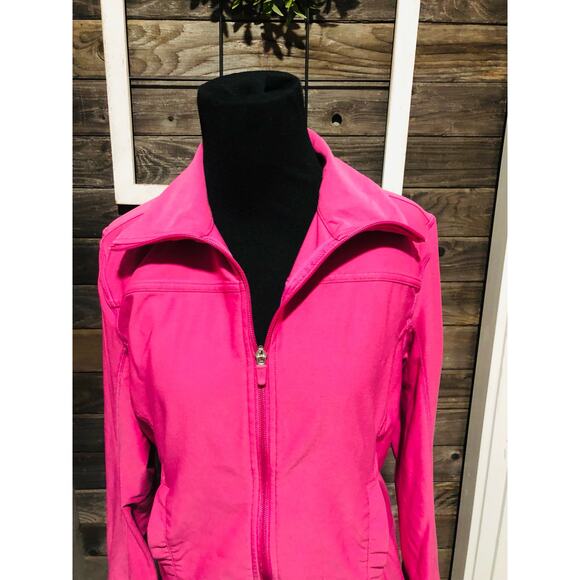 Nike hot pink training/running jacket women's size M full zip - Picture 10 of 11